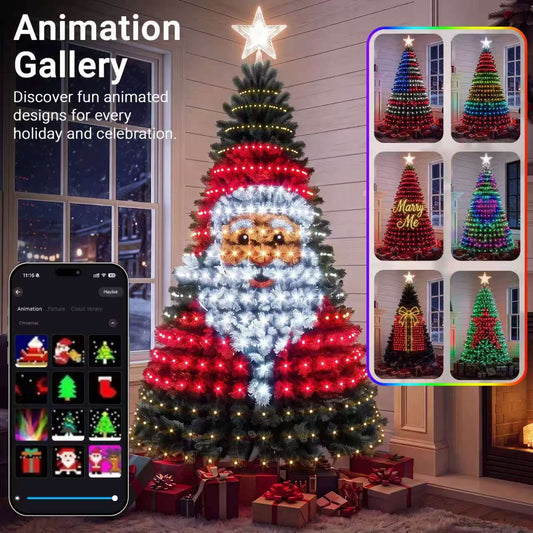 Bluetooth App Controlled Christmas Tree LED String Lights