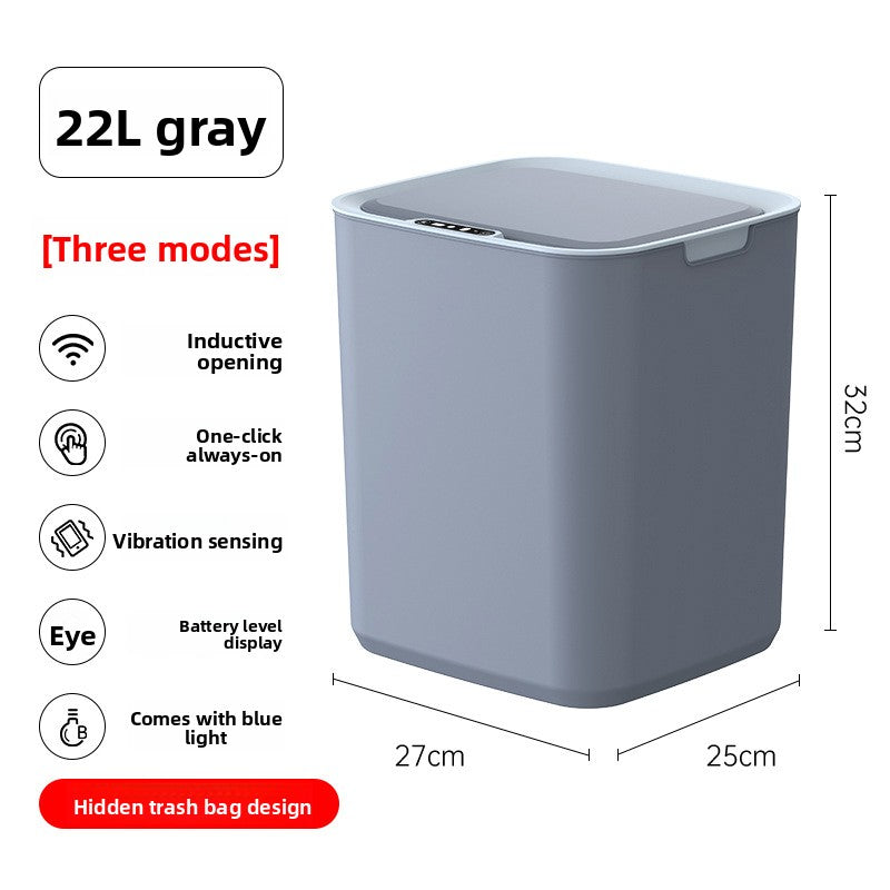 Sensor Automatic Smart Trash Can with LED Light