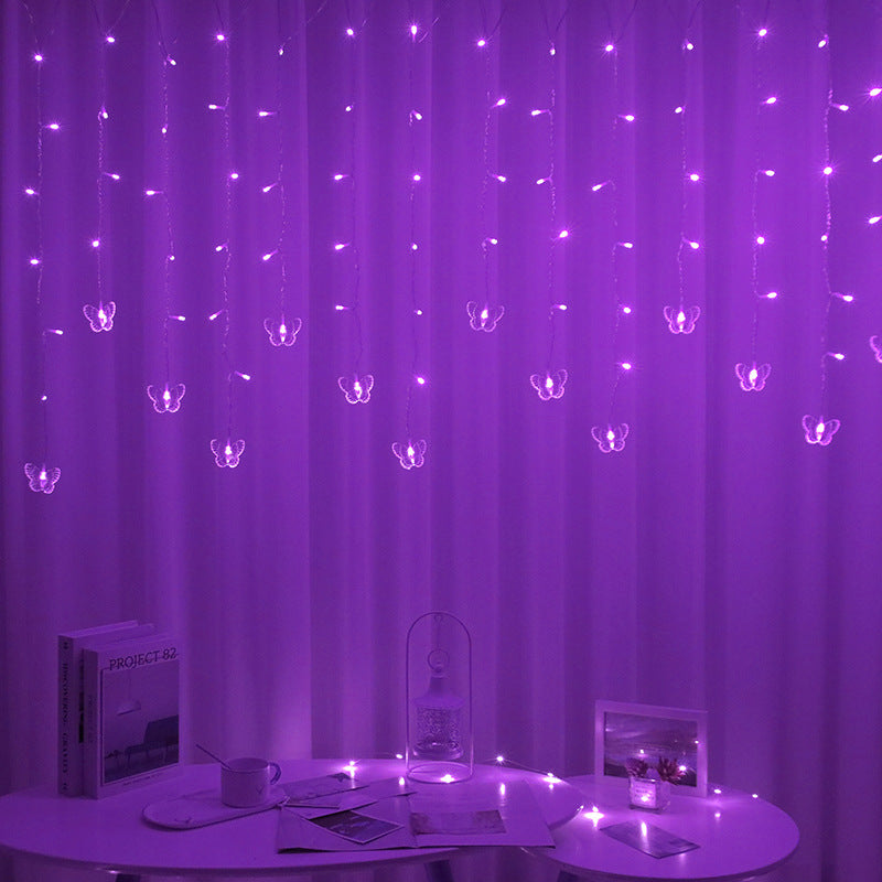 Butterfly Shape LED Curtain String Lights