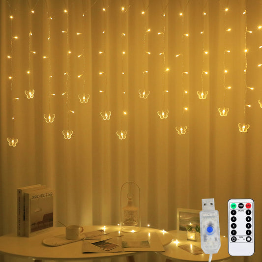 Butterfly Shape LED Curtain String Lights